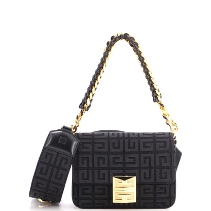 4G Woven Chain Top Handle Bag 4G Canvas Small