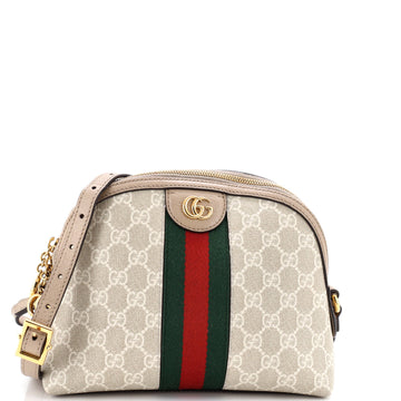 Ophidia Dome Shoulder Bag GG Coated Canvas Small