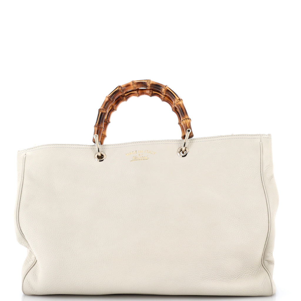 Bamboo Shopper Tote Leather Large
