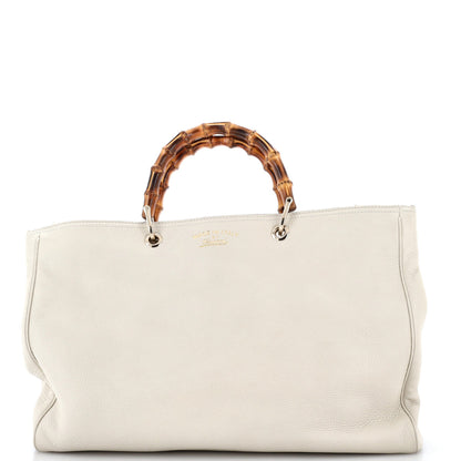 Bamboo Shopper Tote Leather Large
