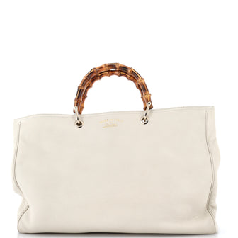 Bamboo Shopper Tote Leather Large