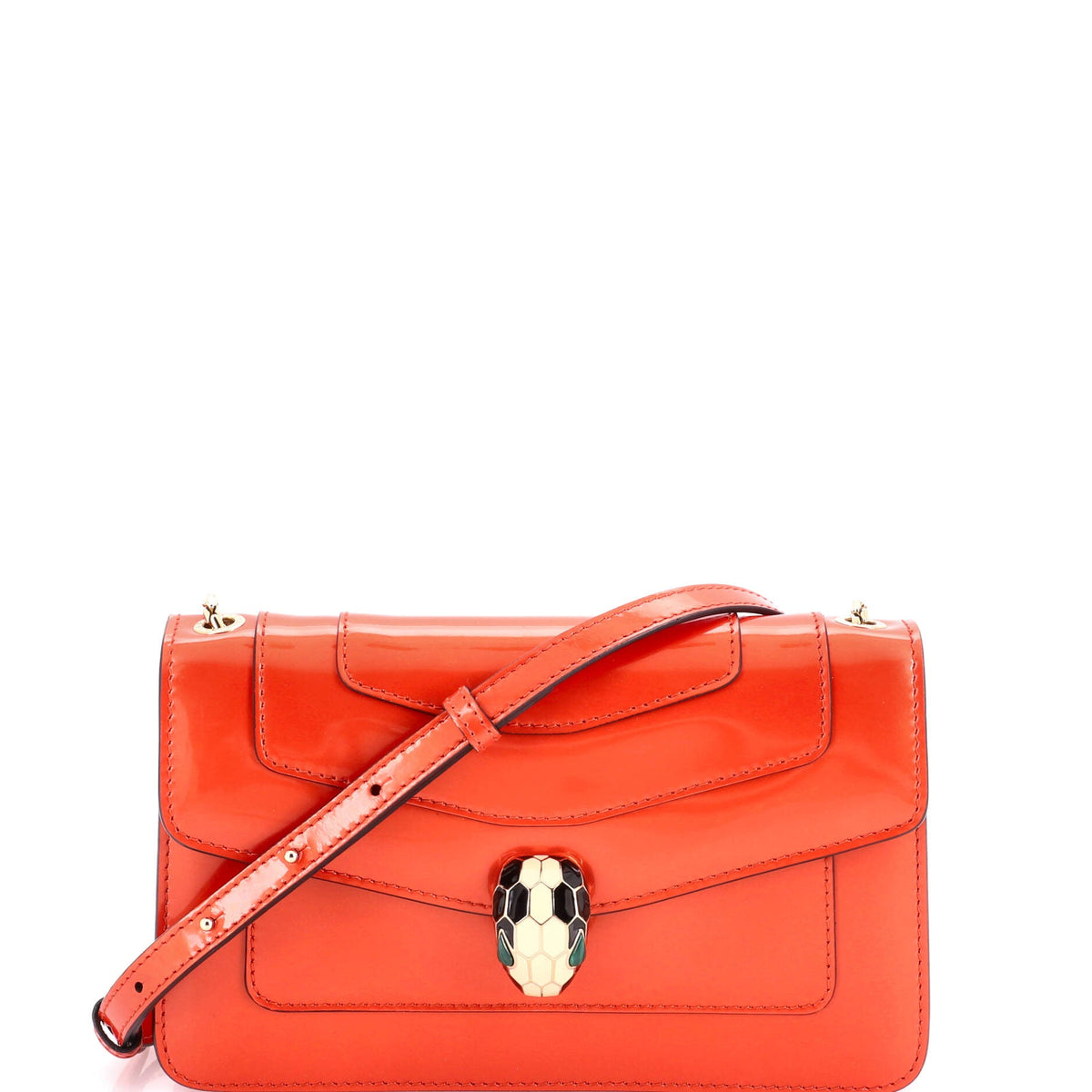 Serpenti Forever Shoulder Bag Metallic Leather Small