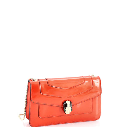 Serpenti Forever Shoulder Bag Metallic Leather Small