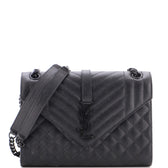 Classic Monogram Envelope Satchel Mixed Matelasse Leather Medium