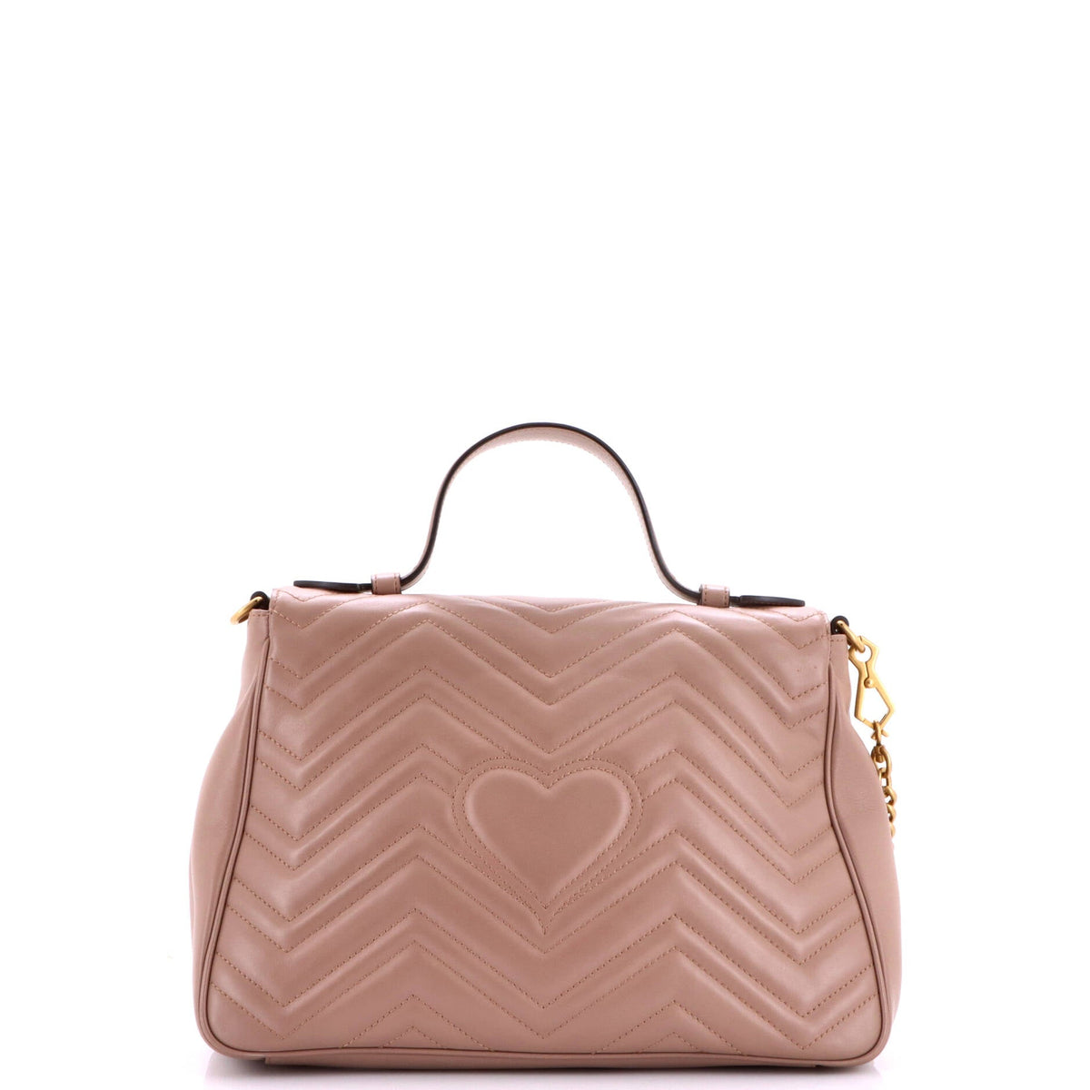 GG Marmont Top Handle Flap Bag Matelasse Leather Medium