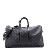 Keepall Bandouliere Bag Monogram Eclipse Canvas 45