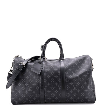 Keepall Bandouliere Bag Monogram Eclipse Canvas 45