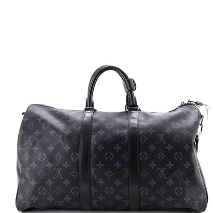 Keepall Bandouliere Bag Monogram Eclipse Canvas 45