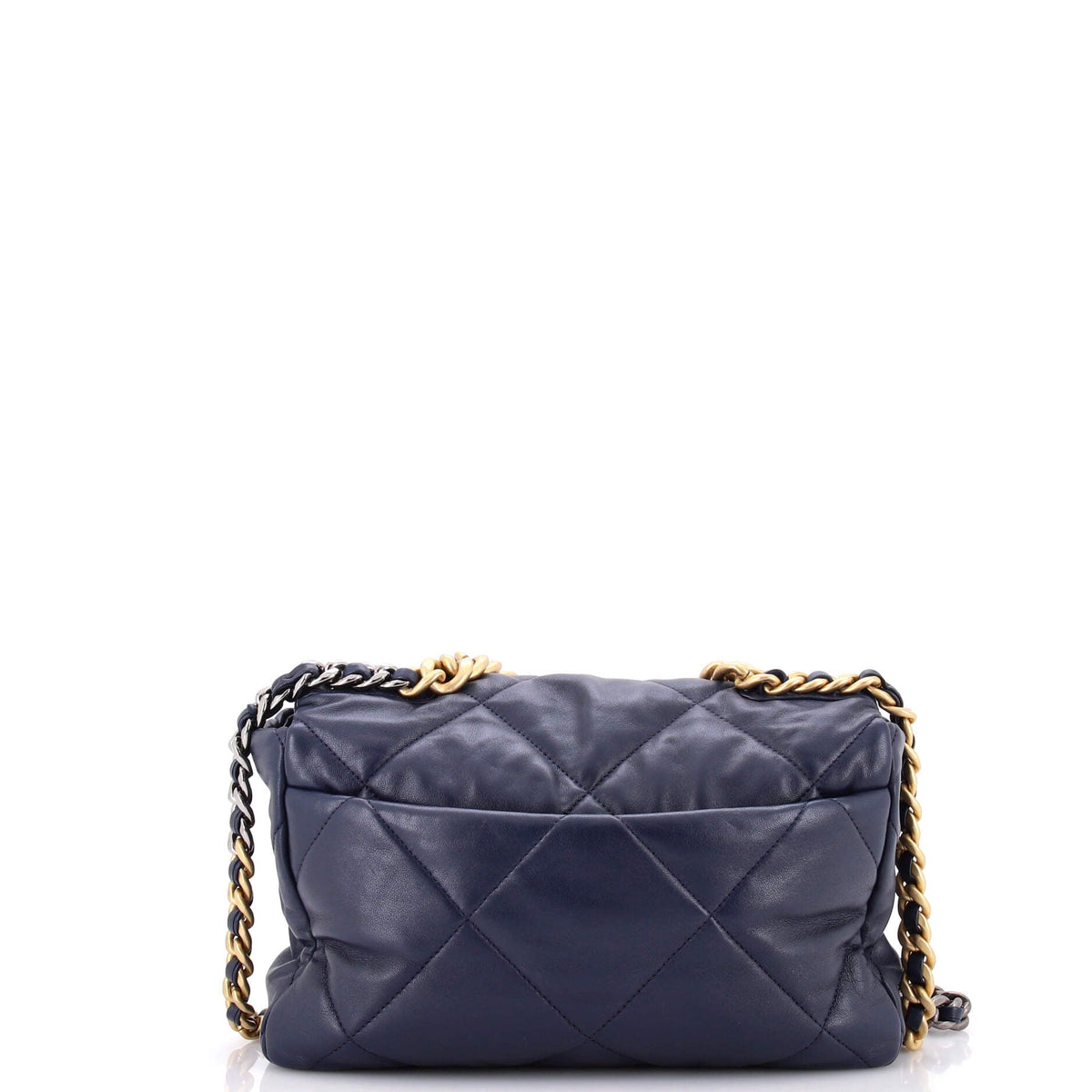 19 Flap Bag Quilted Leather Large