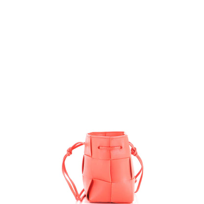 Cassette Bucket Bag Maxi Intrecciato Leather Mini