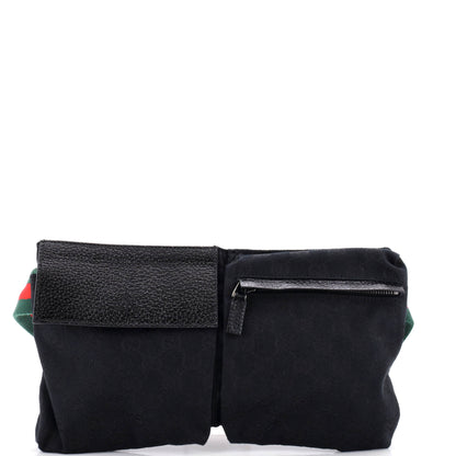 Vintage Double Belt Bag GG Canvas with Leather