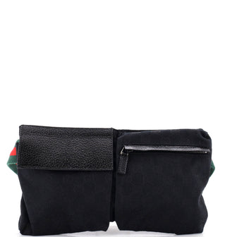 Vintage Double Belt Bag GG Canvas with Leather