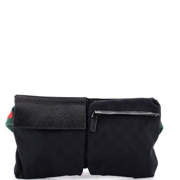 Vintage Double Belt Bag GG Canvas with Leather