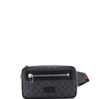 Soft Zip Belt Bag GG Coated Canvas Small