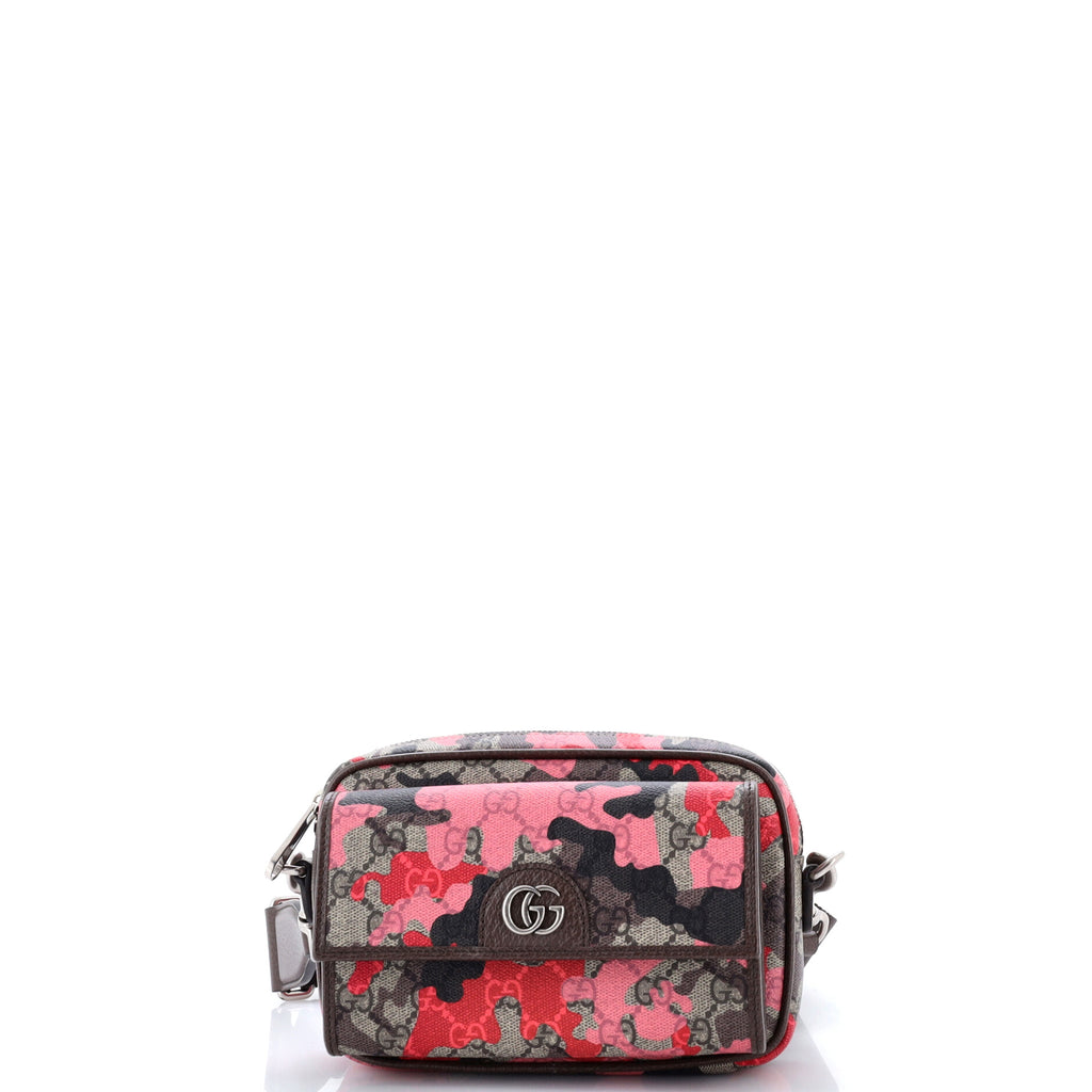 GG Front Pocket Crossbody Bag GG Camouflage Coated Canvas Mini