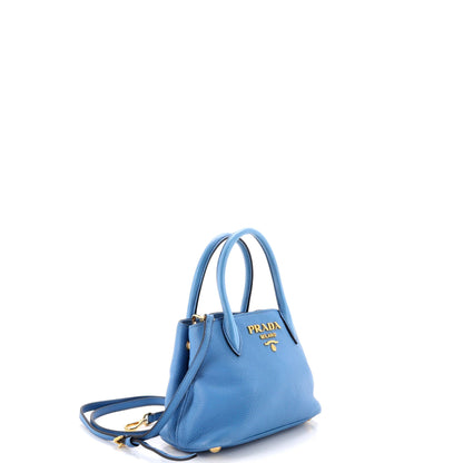 Dual Strap Zip Tote Vitello Daino Mini