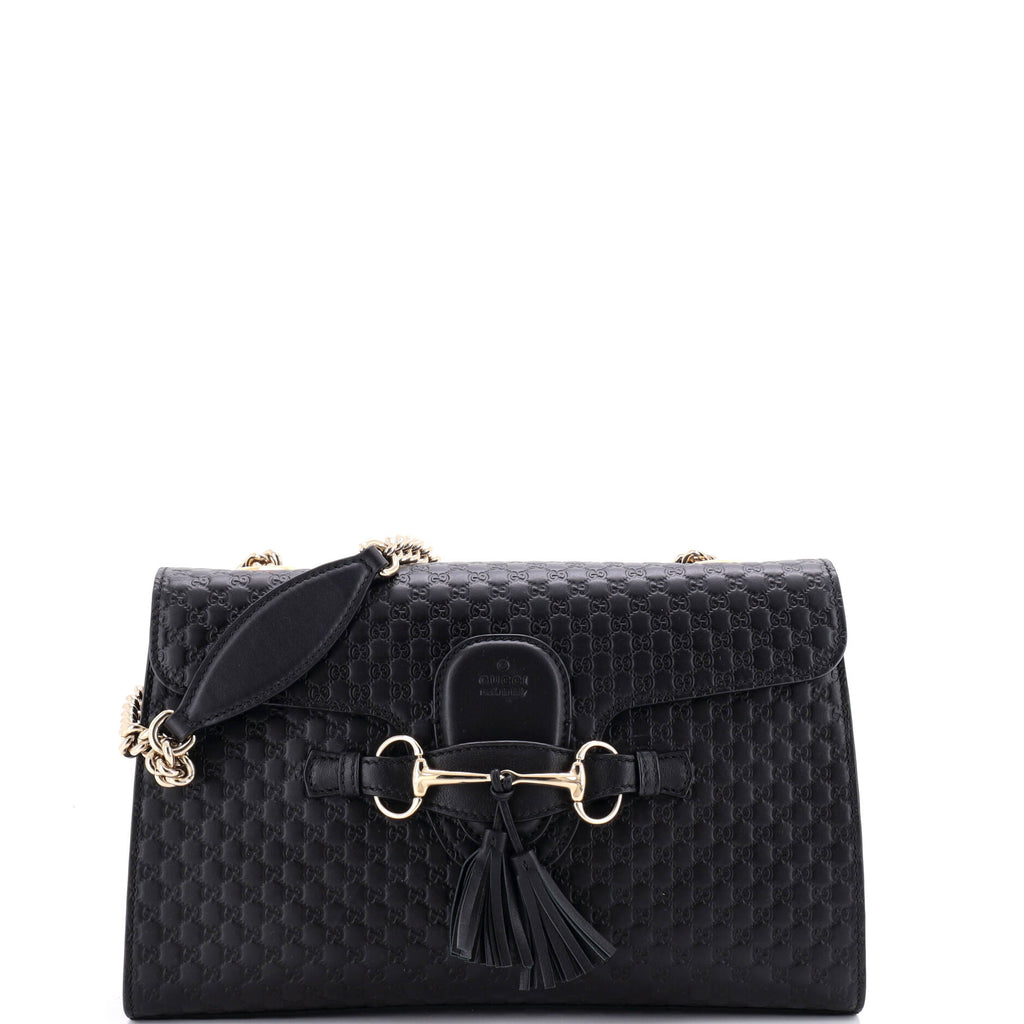 Emily Chain Flap Bag Microguccissima Leather Medium
