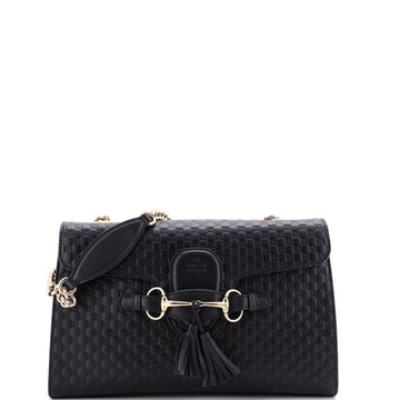 Emily Chain Flap Bag Microguccissima Leather Medium