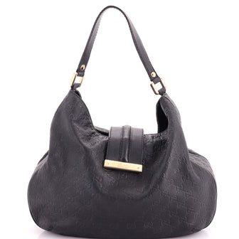 New Ladies Web Hobo Guccissima Leather Medium
