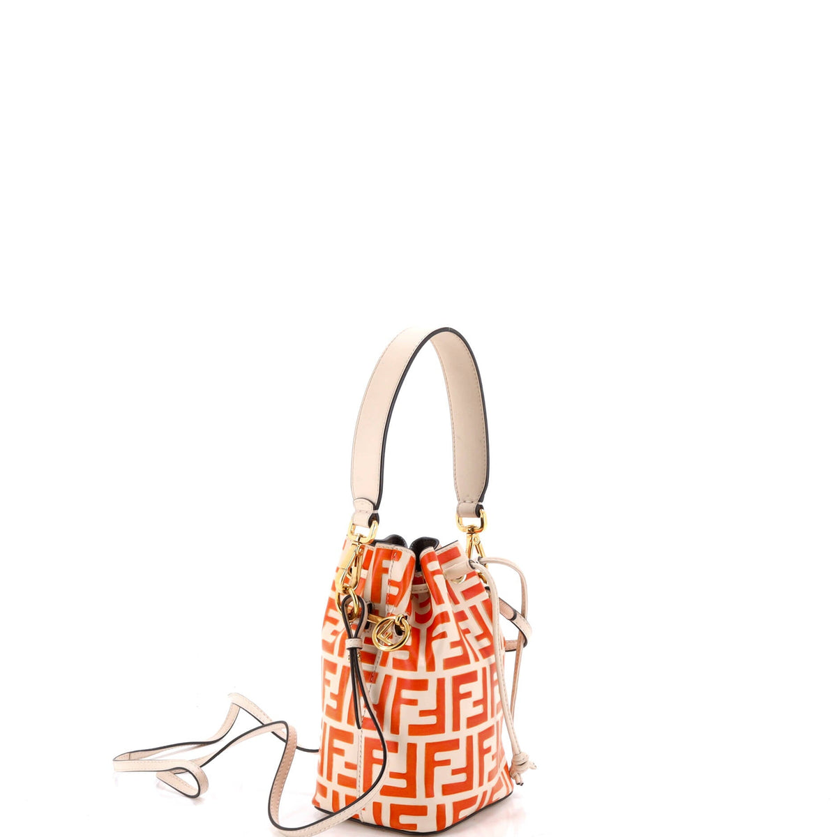 Mon Tresor Bucket Bag Zucca Embossed Leather Mini
