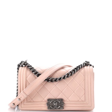 Boy Flap Bag Quilted Lambskin Old Medium