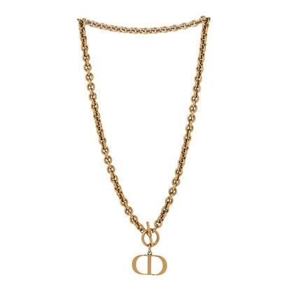 Christian Dior Aged Gold Metal 30 Montaigne Necklace