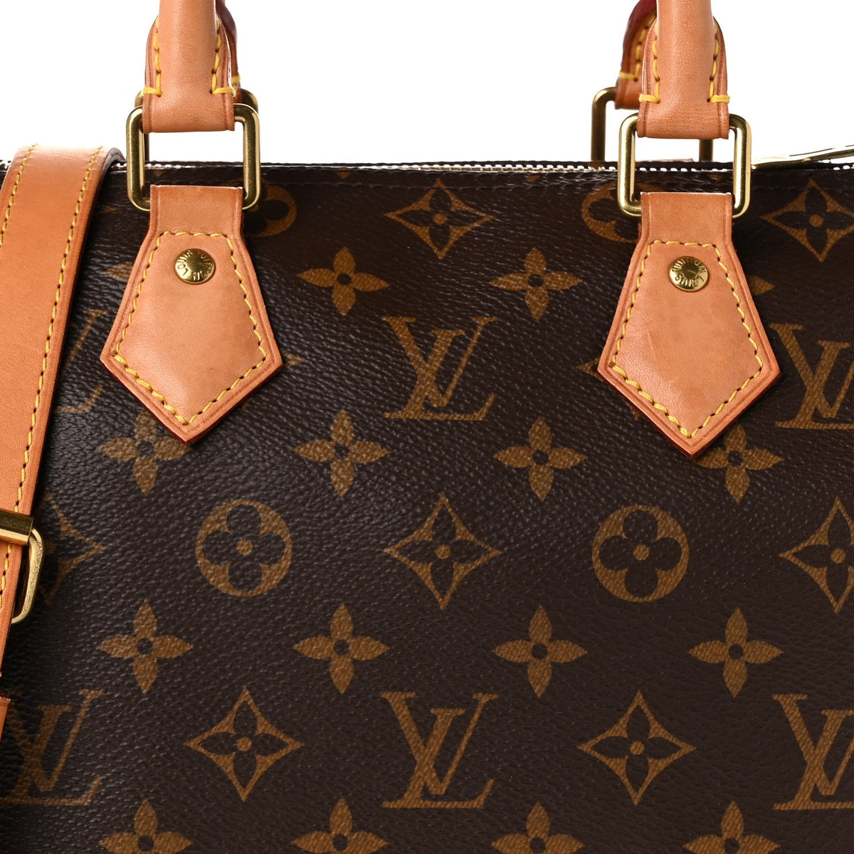 Louis Vuitton Monogram Speedy Bandouliere 25 Brown