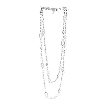 Hermes Sterling Silver Farandole 160 Necklace 157.5cm