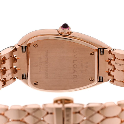 Bulgari 18K Rose Gold Diamond 33mm Serpenti Seduttori Quartz Watch