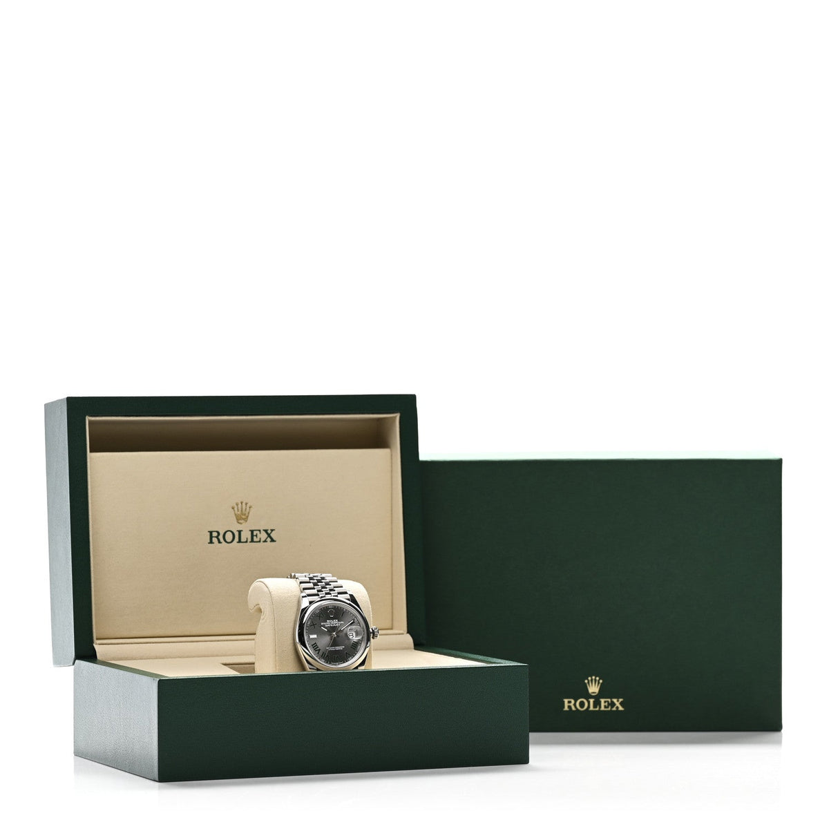 Rolex Stainless Steel 36mm Oyster Perpetual Datejust Watch Slate 126200