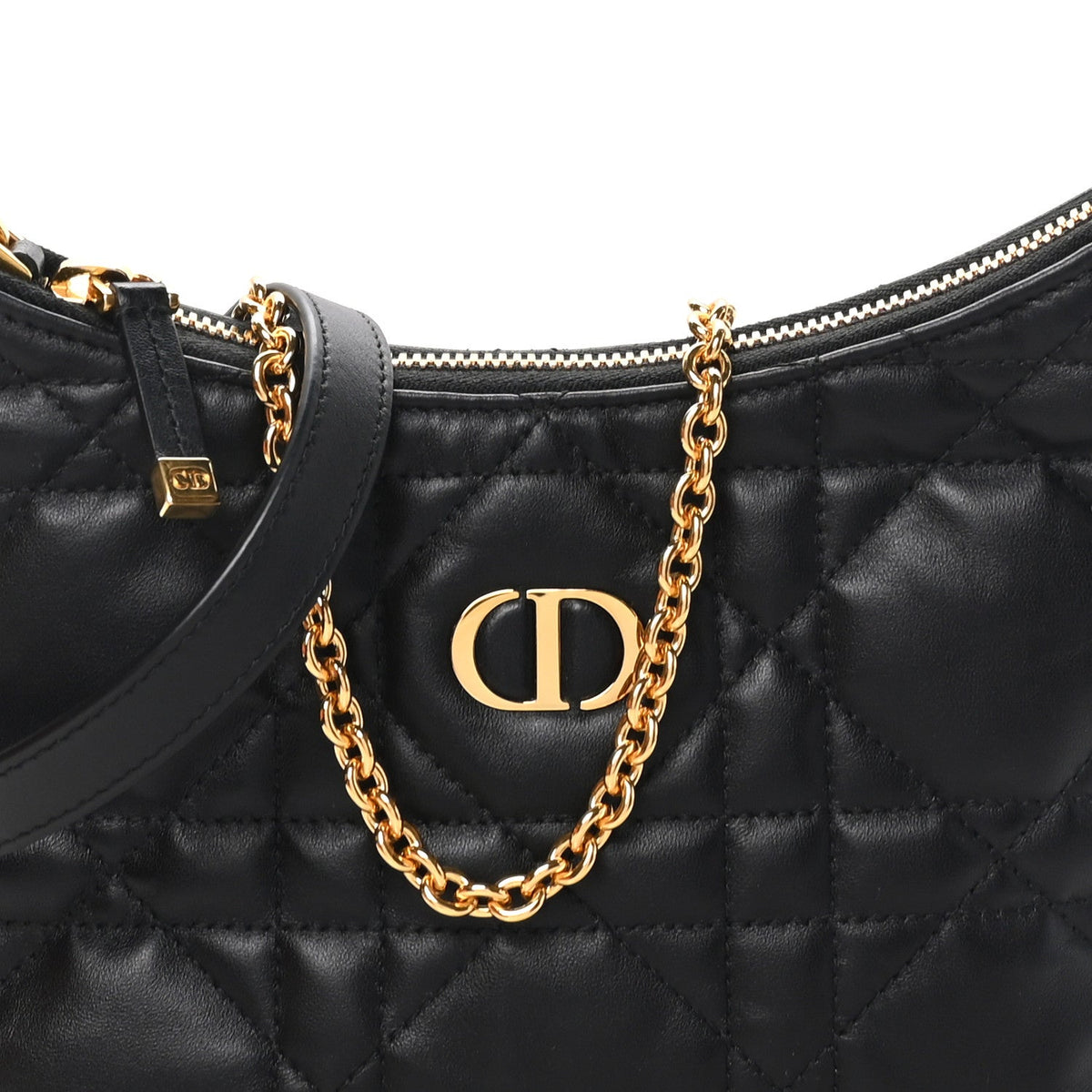Christian Dior Calfskin Macrocannage Miss Caro Diorling Mini Bag Black
