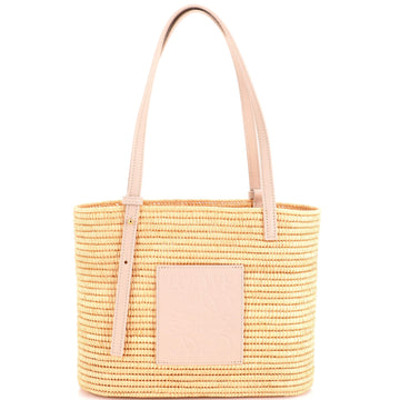 Square Basket Tote Woven Raffia Small