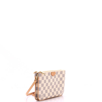 Double Zip Pochette Damier