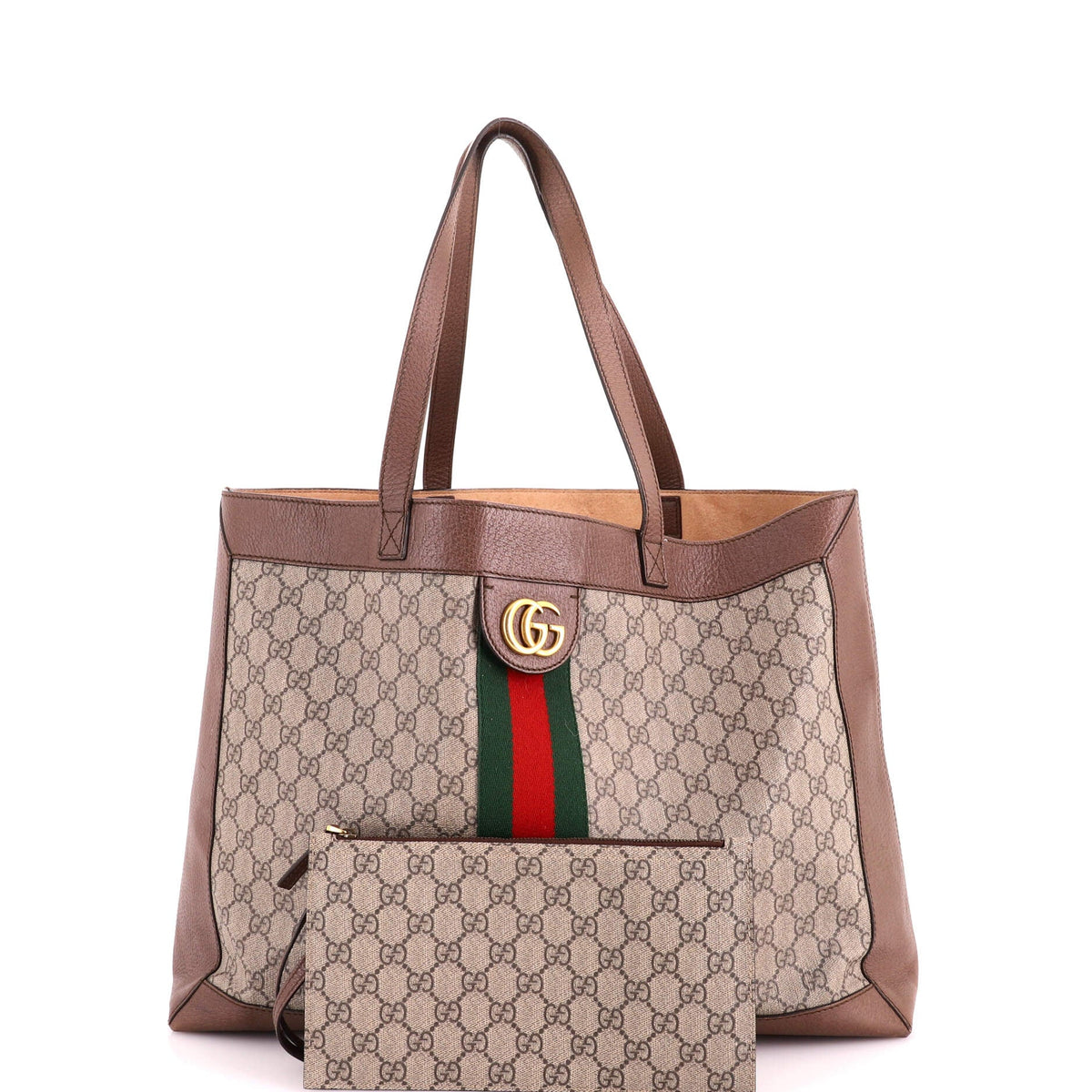 Ophidia Soft Open Tote GG Coated Canvas East West