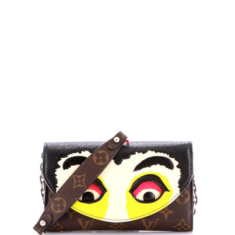 Kabuki Chain Wallet Printed Epi Leather and Monogram Canvas