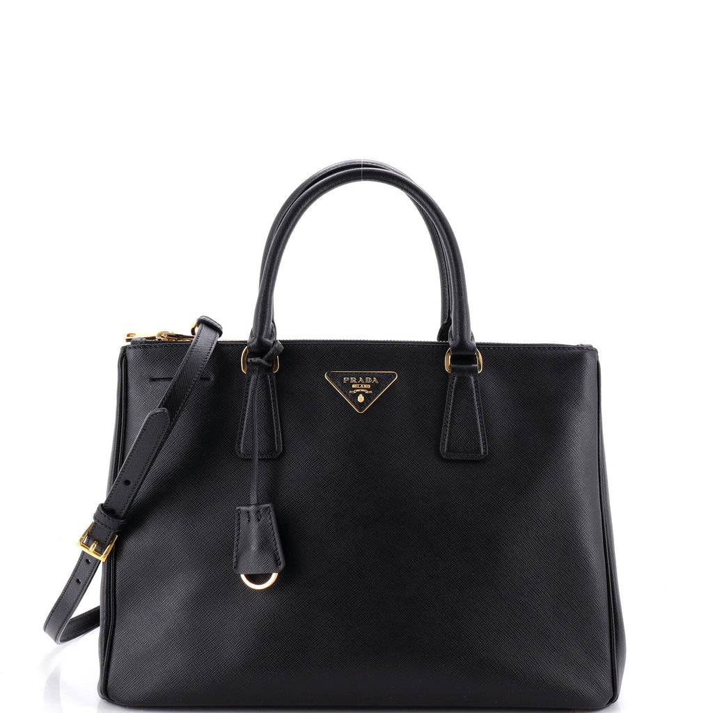 Double Zip Lux Tote Saffiano Leather Medium
