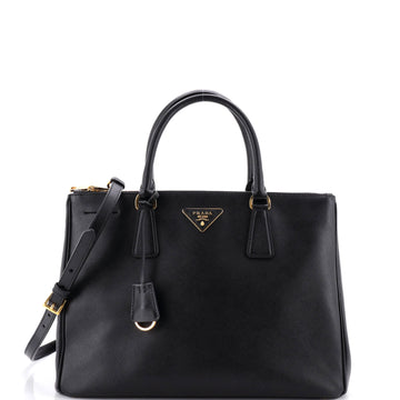 Double Zip Lux Tote Saffiano Leather Medium