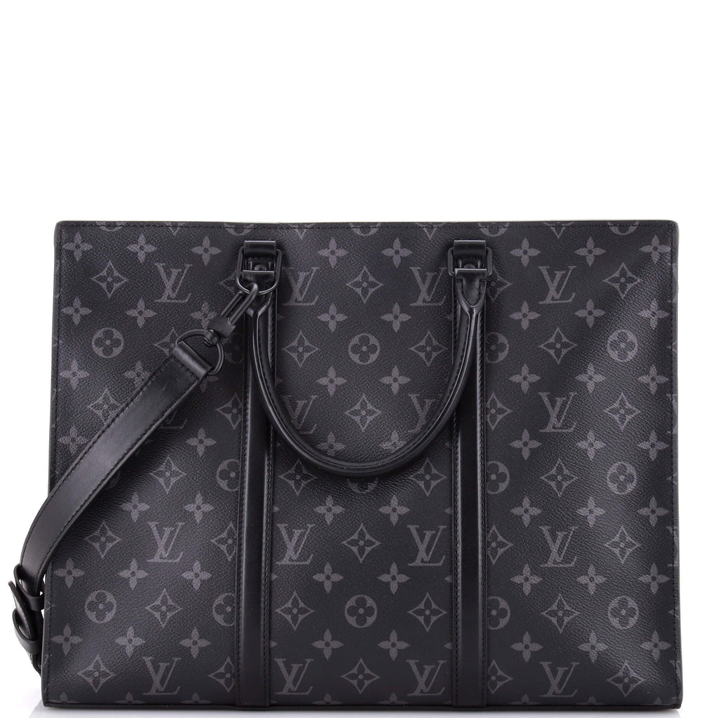 Sac Plat Zipper Tote Monogram Eclipse Canvas Horizontal