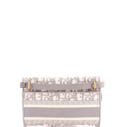 Saddle Slim Belt Pouch Logo Embroidered Oblique Canvas