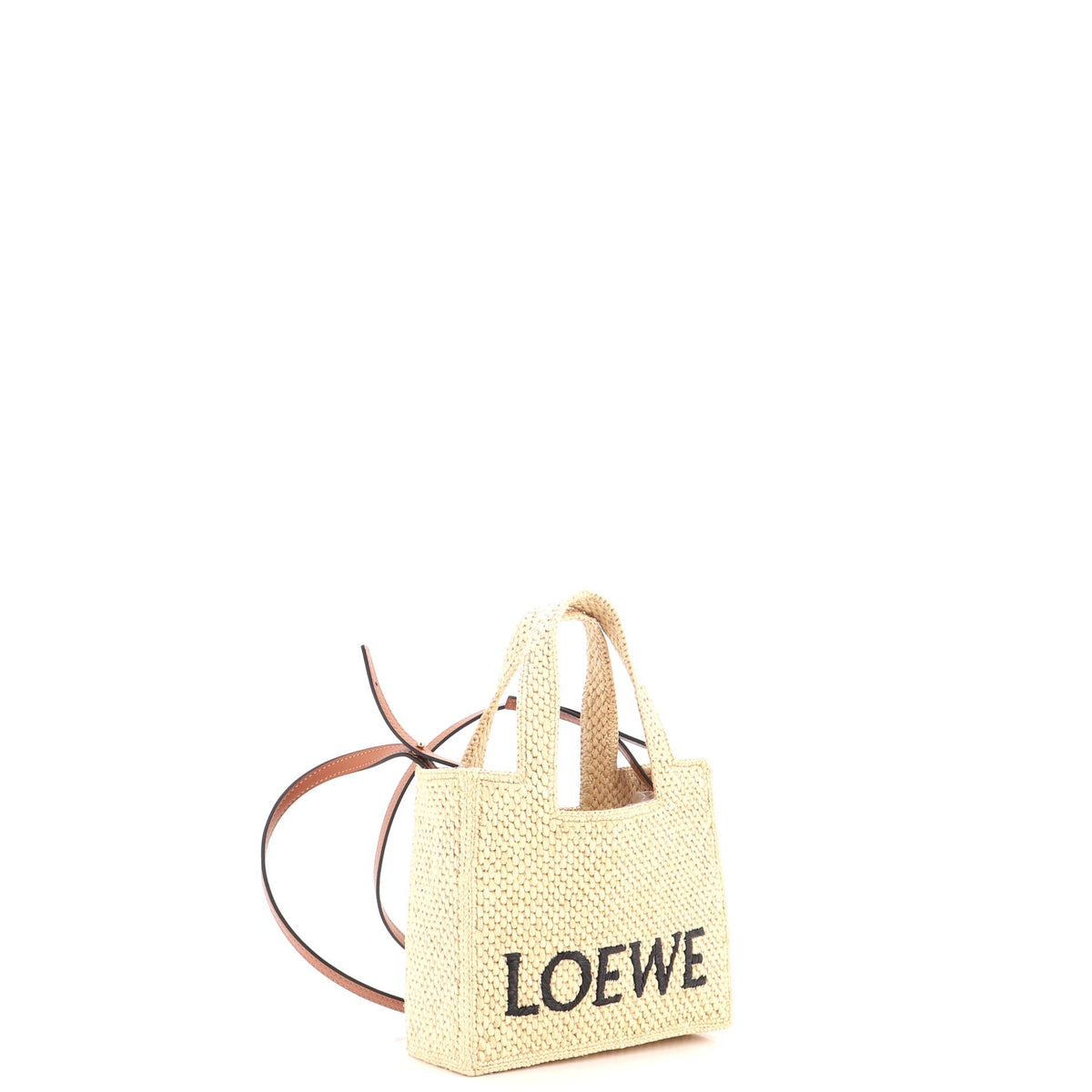 Paula's Ibiza Logo Convertible Tote Raffia Mini