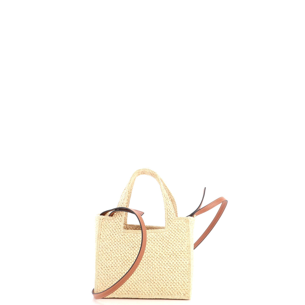 Paula's Ibiza Logo Convertible Tote Raffia Mini
