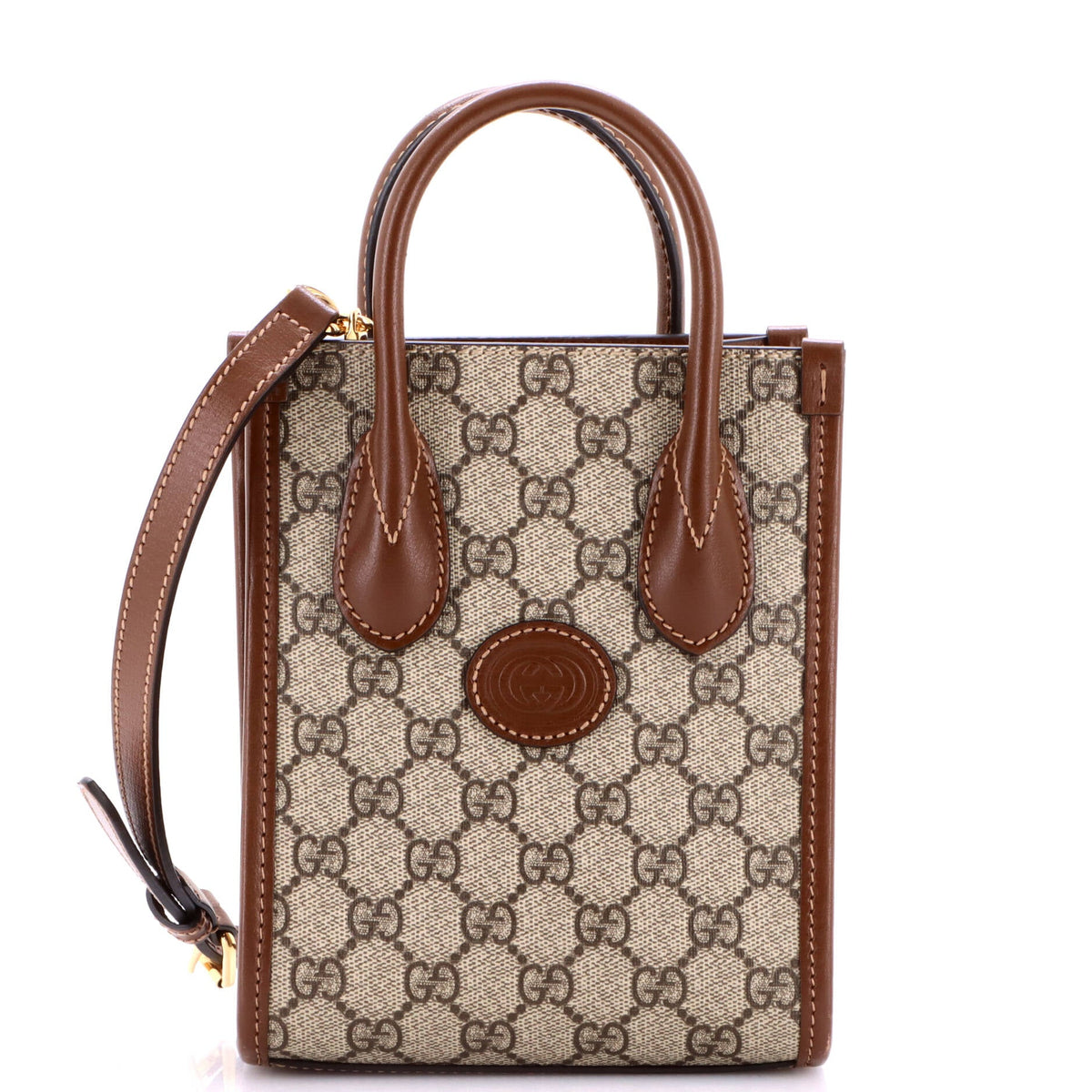Interlocking G Patch Tote GG Coated Canvas Mini