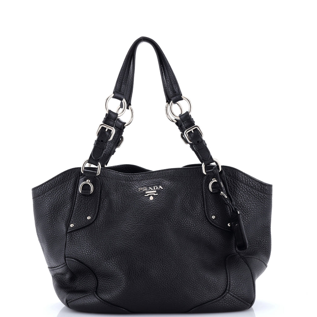 Buckle Strap Shoulder Bag Vitello Daino Medium