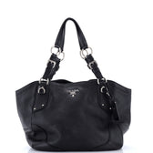 Buckle Strap Shoulder Bag Vitello Daino Medium