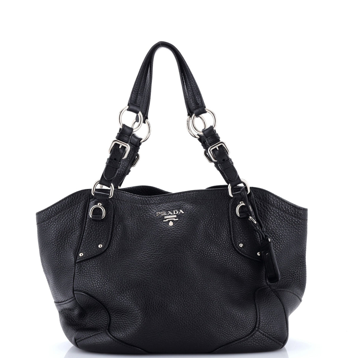 Buckle Strap Shoulder Bag Vitello Daino Medium