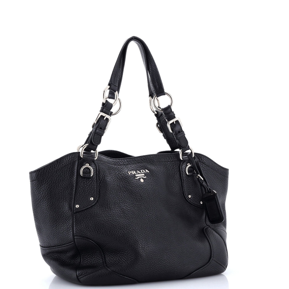 Buckle Strap Shoulder Bag Vitello Daino Medium
