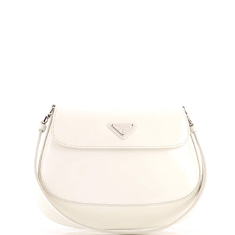 Cleo Flap Shoulder Bag Spazzolato Leather Small