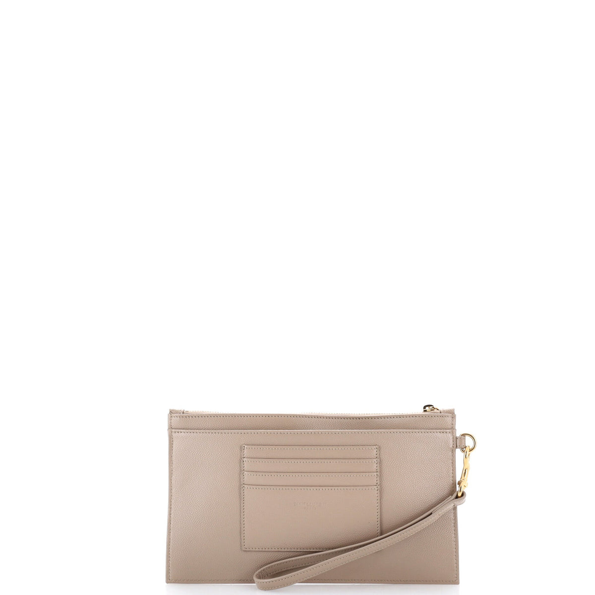 Cassandre Flap Envelope Wristlet Pouch Matelasse Chevron Leather