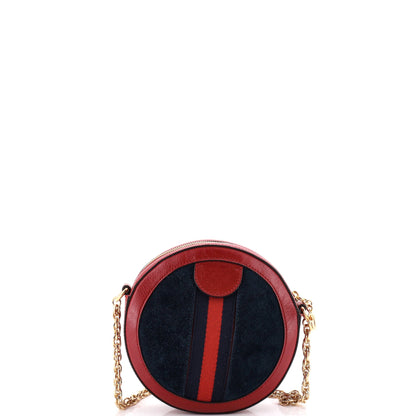 Ophidia Round Shoulder Bag Suede Mini