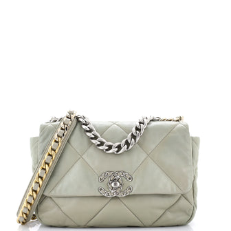 19 Flap Bag Quilted Leather Medium